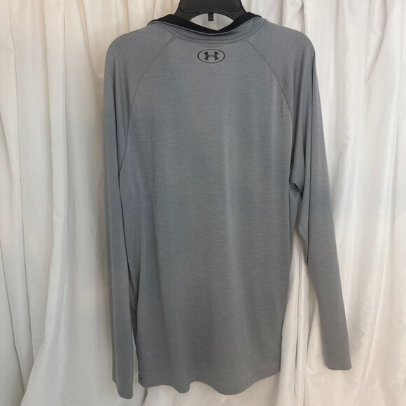 Under Armour Mens Gray 1/4 Zip Long Sleeve Athletic Pullover Medium - Picture 4 of 7